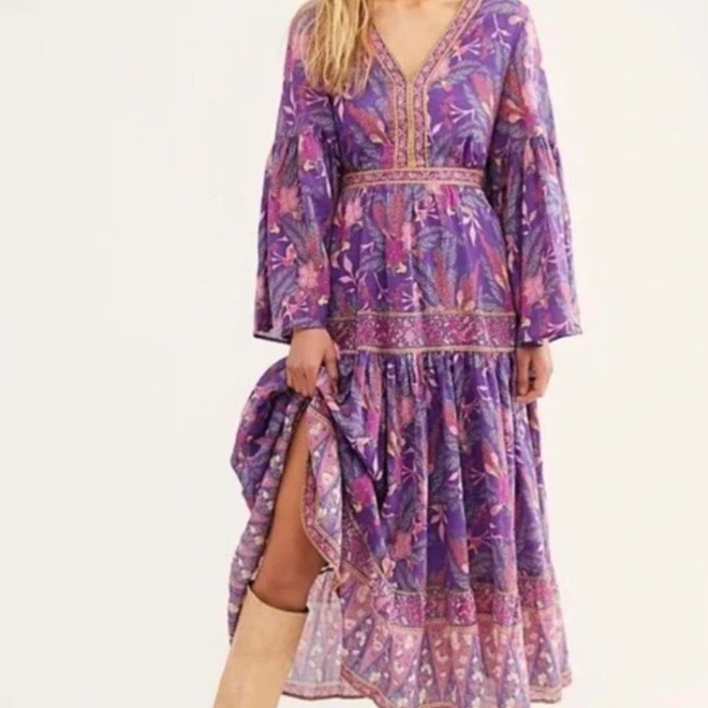 38) SPELL & THE GYPSY Bianca floral Gown NWOT sz XS - Picture 8 of 8